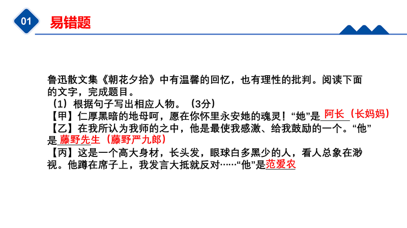 《朝花夕拾》+《西游记》高频考点+易错题