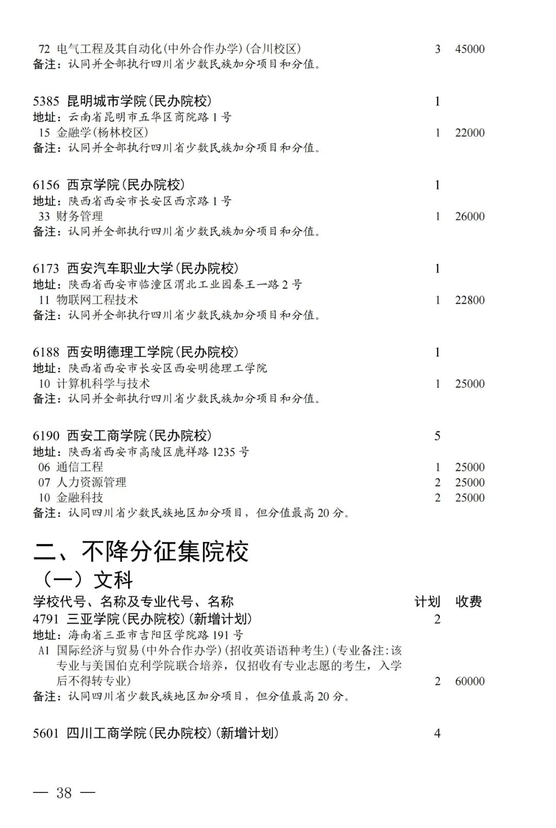 普通类本科第二批第三次征集志愿：部分院校本二线下20分以内未录取考生可填报