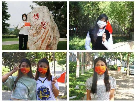 陕西师生欢庆中华人民共和国成立73周年
