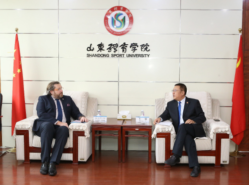 克罗地亚驻华大使达里欧·米海林访问山东体育学院 共建中国-克罗地亚足球学院